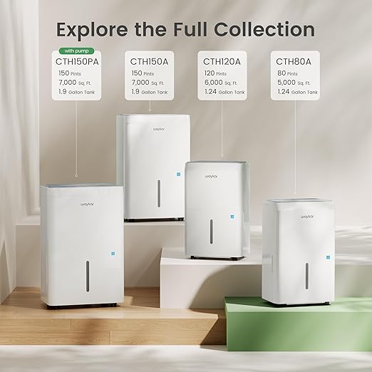 Waykar 6, 000 Sq. Ft. Energy Star 120 Pint Dehumidifier