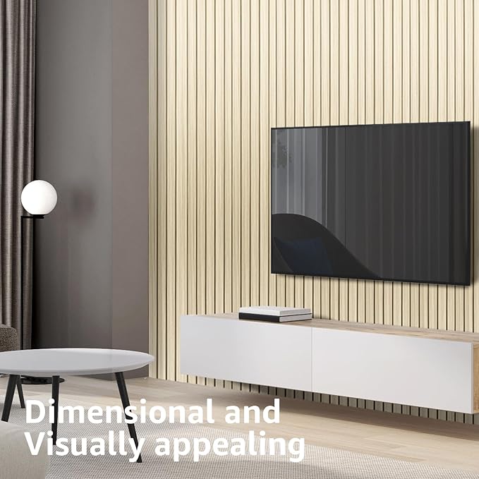 Art3d Slat Wall Panels, WPC Soundproof 3D Wall Paneling (8-Pack)