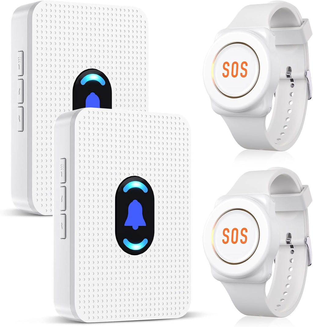 Daytech Wireless Wrist Pager Caregiver Call Button in Home System Watch Alarm
