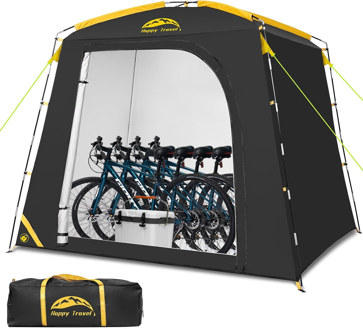 Happy Travel Bike Storage Shed Tent, Waterproof Portable Bicycle Cover Shed
