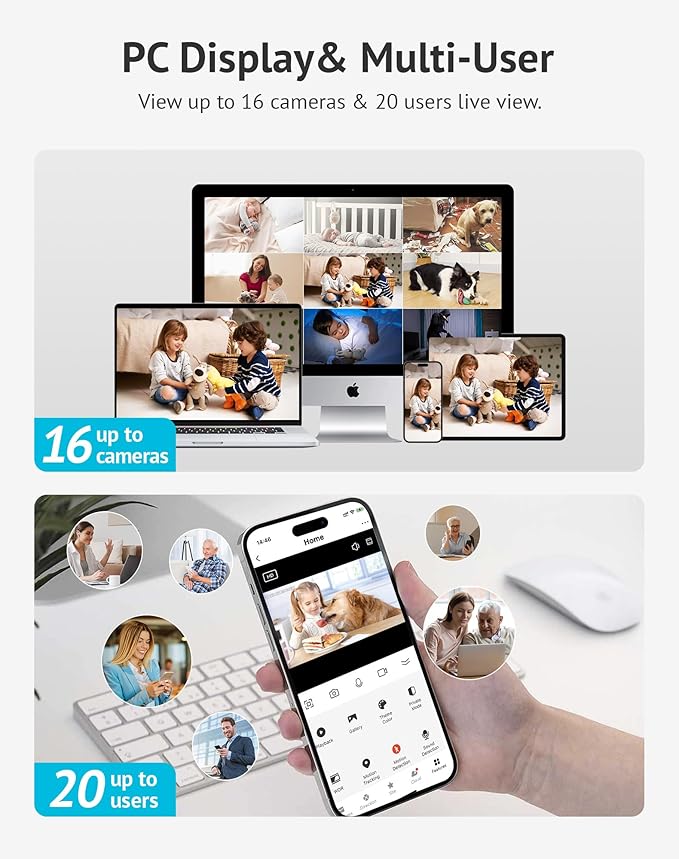 LaView 5MP 3K Cameras for Home Security Indoor, Home Security Camera for