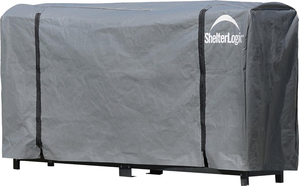 ShelterLogic Firewood Rack-in-a-Box Universal Full Length Cover for Firewood Storage Racks, Fits Most 8-Feet Firewood Racks Size: 8-Feet