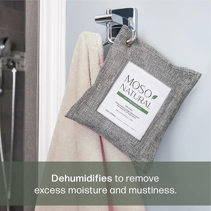 Moso Natural Air Purifying Bag 200g HGTV Editor's Pick | Premium Bamboo (3 Pack)