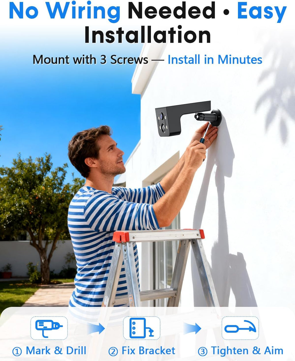thybro solar outdoor wireless security camera tolerate the shown in use