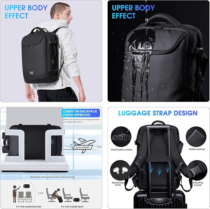 Vacuum Seal Travel Backpack, Expandable Vacpack Backpack