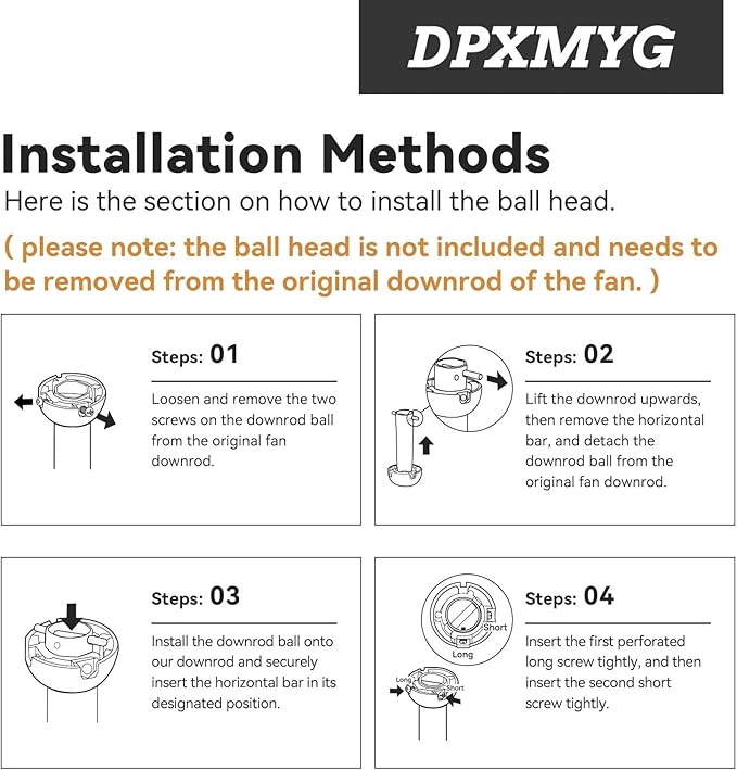 DPXMYG 84 inch Ceiling Fan Downrod