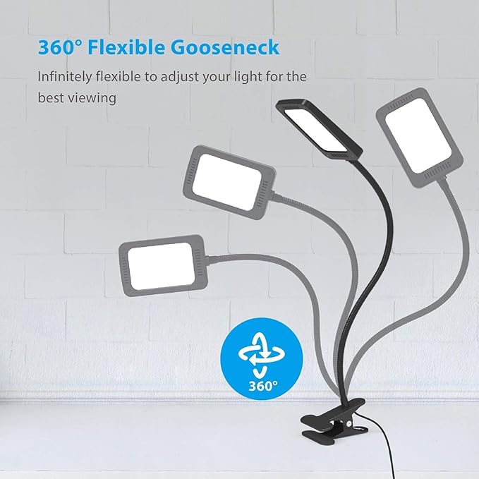 TROND LED Desk Lamp with Clamp, 1000LM Super Bright 3-Level Dimmable Desk Light