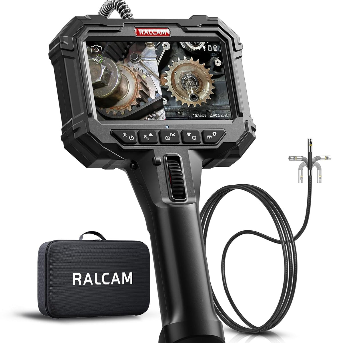 Ralcam Two-Way Articulating Borescope Dual Lens Slim Probe