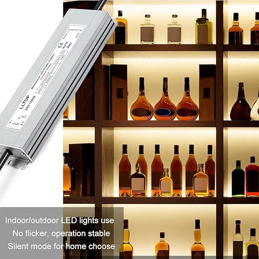 LLTOP LED Driver 100 Watts 100-264V AC to 24V DC 4.16A Power Supply Waterproof