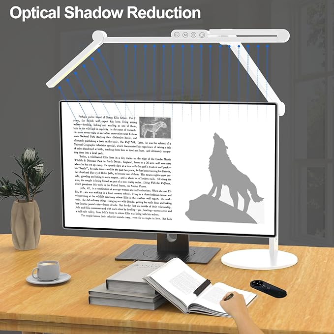 Micomlan Architect Desk Lamp for Home Office, 24W Adjustable Led Desk Light