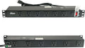 Tecmojo 1U Rackmount Network-Grade PDU Power Strip, 12 Wide-Spaced Right Angle