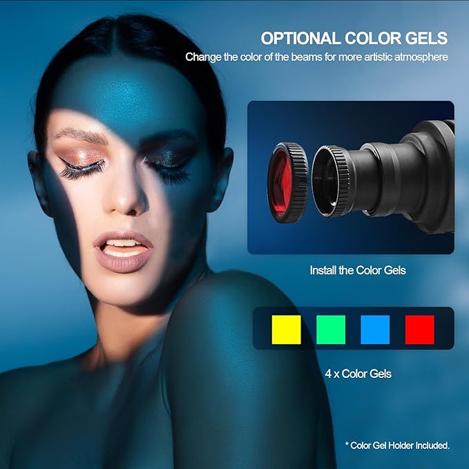 Alluneitter S-80 Bowens Mount Optical Conical Snoot Spotlight Kit. Adjustable