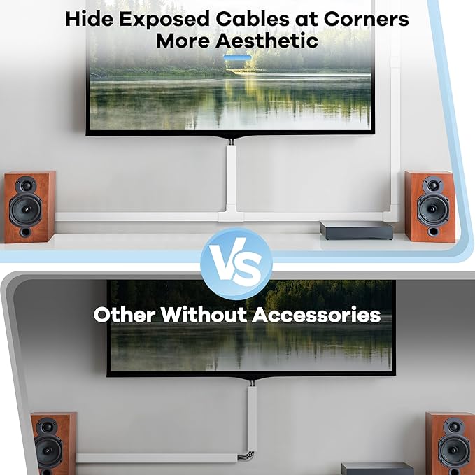 Cord Covers for Wires on Wall Extra-Long, 26.25ft TV Cord Hider Kit, Paintable
