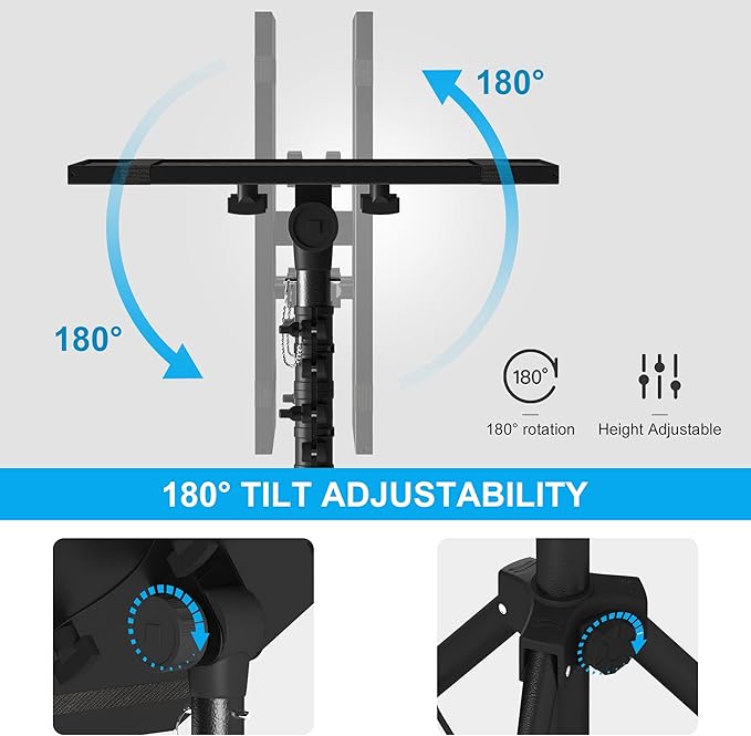 DECOSIS Projector Stand Tripod Adjustable, Laptop Height from 23.5 to 63.5