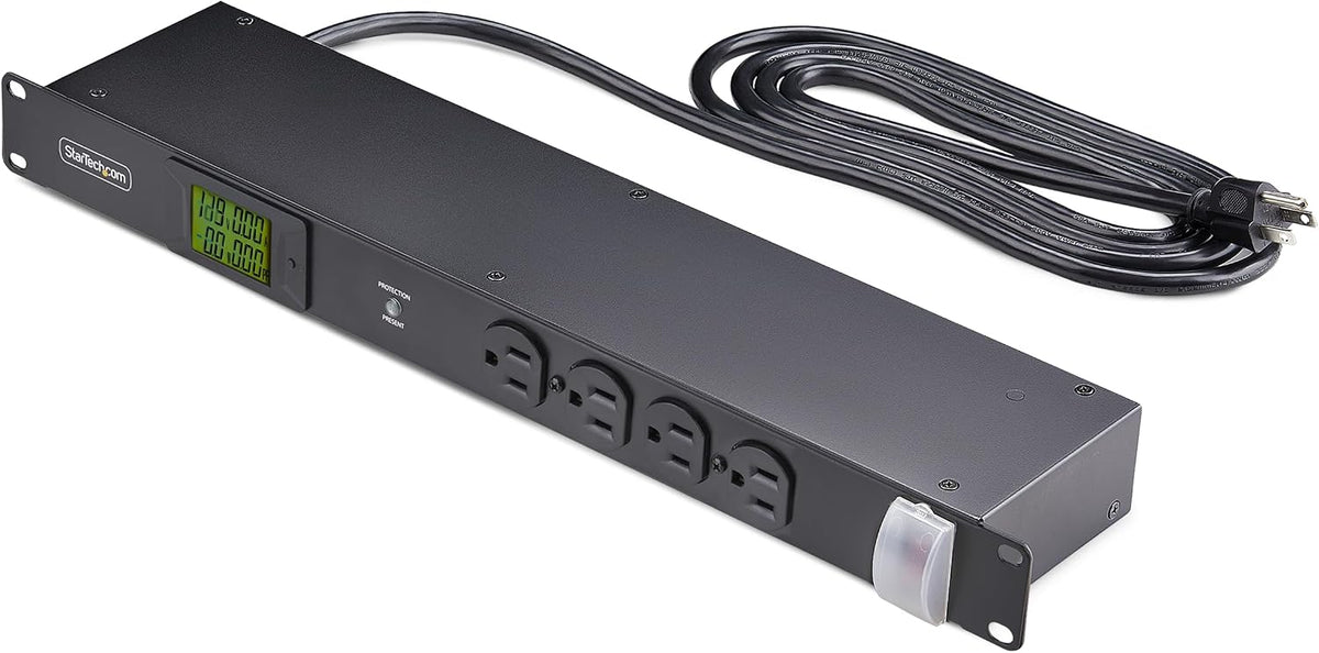 StarTech.com 16-Outlet Horizontal Rack Mount Metered PDU, 1U Server Power Strip