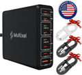 Upgraded 240W 8 Ports GaN Charger, USB Charging Hub, USB-C Charging Hub