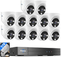 Hiseeu 16 Channel 3K Wired Security Camera System (12PCS)