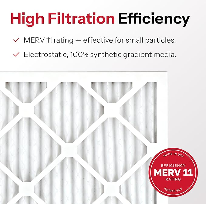 20x25x1 Air Filter by AIRx Filters MERV 11 Pleated Furnace Filter HVAC AC (6 Pack)