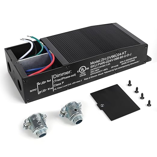 EMITEVER Dimmable LED Driver, 96W 24V Triac Power Supply, AC to DC LED