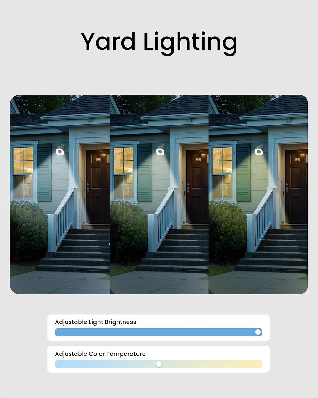 youkey 2.5k outdoor security camera, color24 daylike clarity, side view