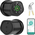 Keyless Entry Keypad Door Lock with Knob, Smart Door Lock with Fingerprint