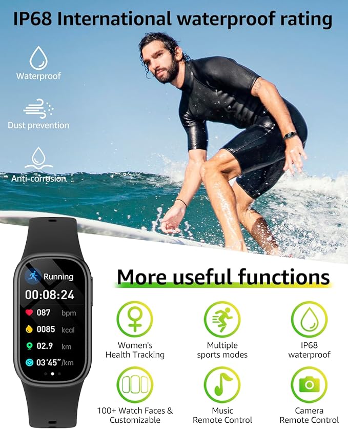 Asmoda Fitness Tracker, Smart Watch