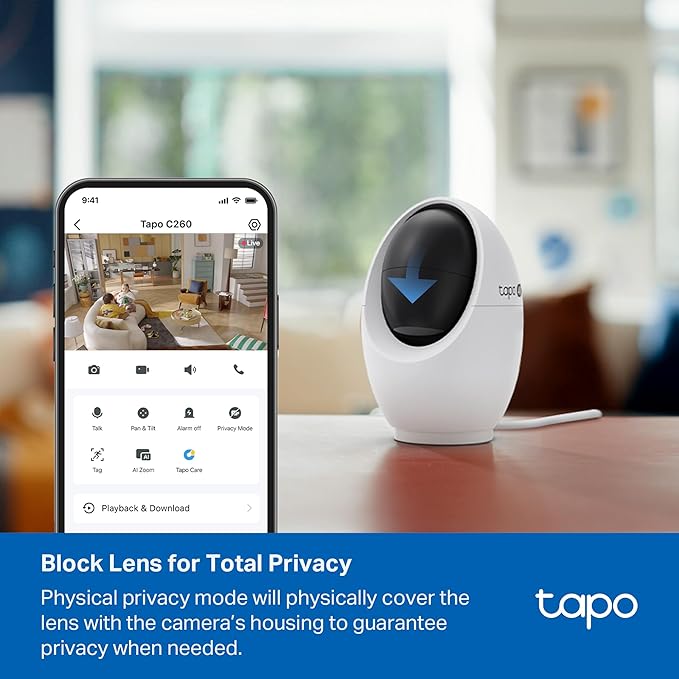 Tapo 4K Pan/Tilt Indoor Security Camera