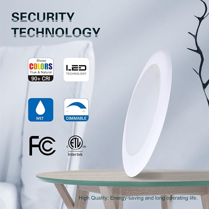 TOPELER 12 Pack Surface Mount LED Ceiling Light, 6 Inch Low Profile Dimmable