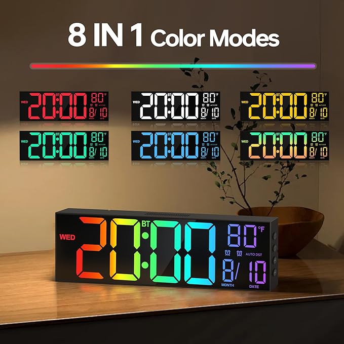 JALL 16.2" Large Digital Wall Clock