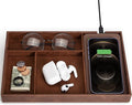 Valet Tray, Built in Wireless Charging Pad, Nightstand Organizer, Dresser