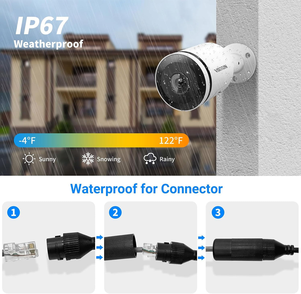 vikylin 8mp poe ip security bullet camera outdoor, package contents