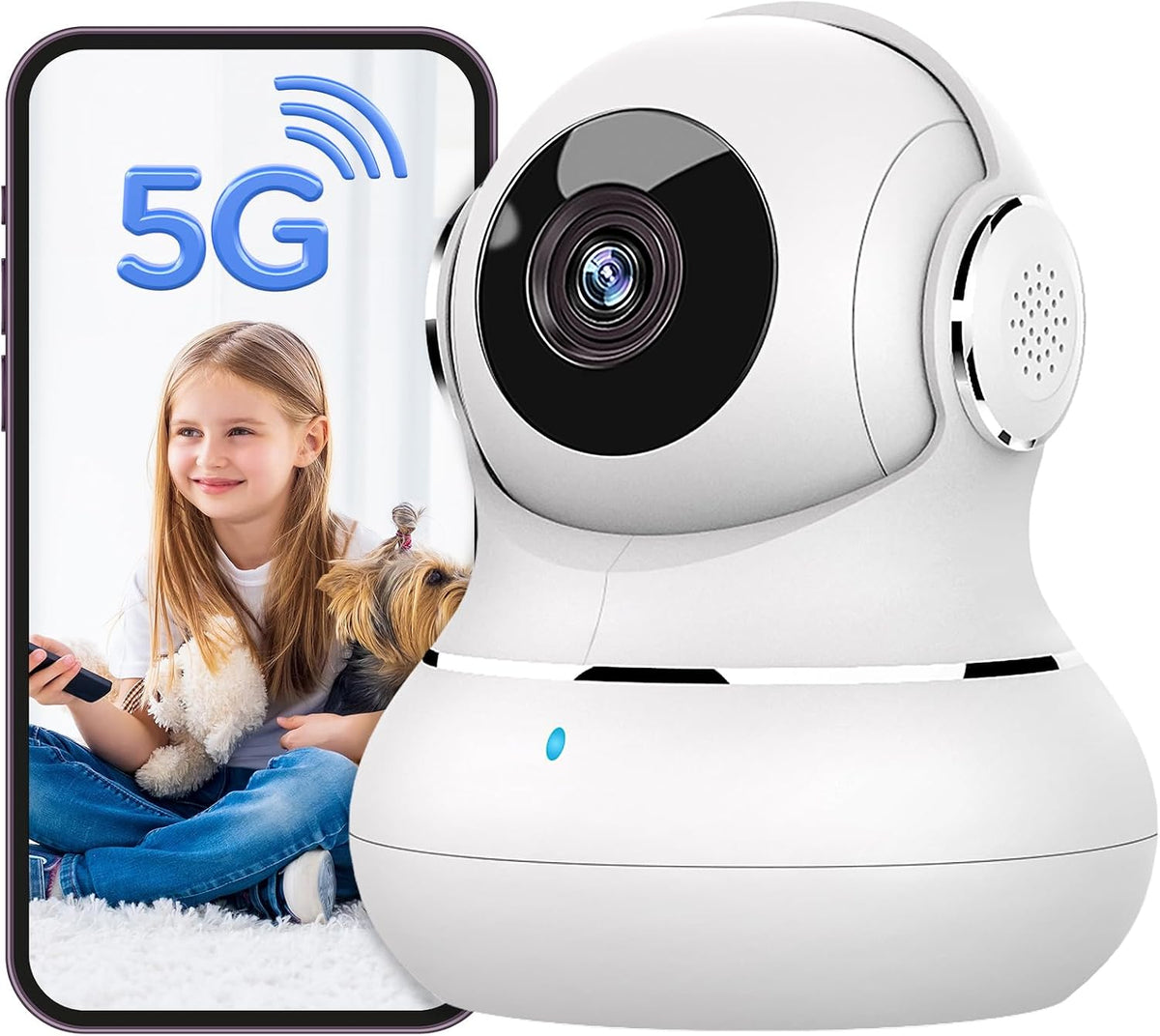 litokam 5MP Indoor Security Camera, 5G/2.4G WiFi Home Security Cameras