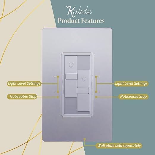 TOPGREENER Elite Series Kalide Dual Load Dimmer Light Switch, Double LED Dimmer