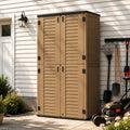 ADDOK 66 Cu.Ft Outdoor Storage Shed,Resin Storage Cabinet with Floor