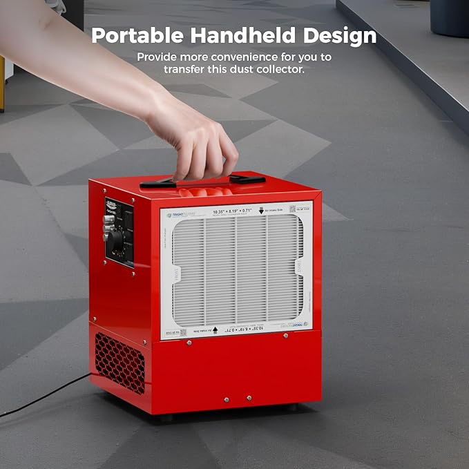 ALORAIR Portable Air Filtration System, 180° Air Intake Tabletop Dust Collector