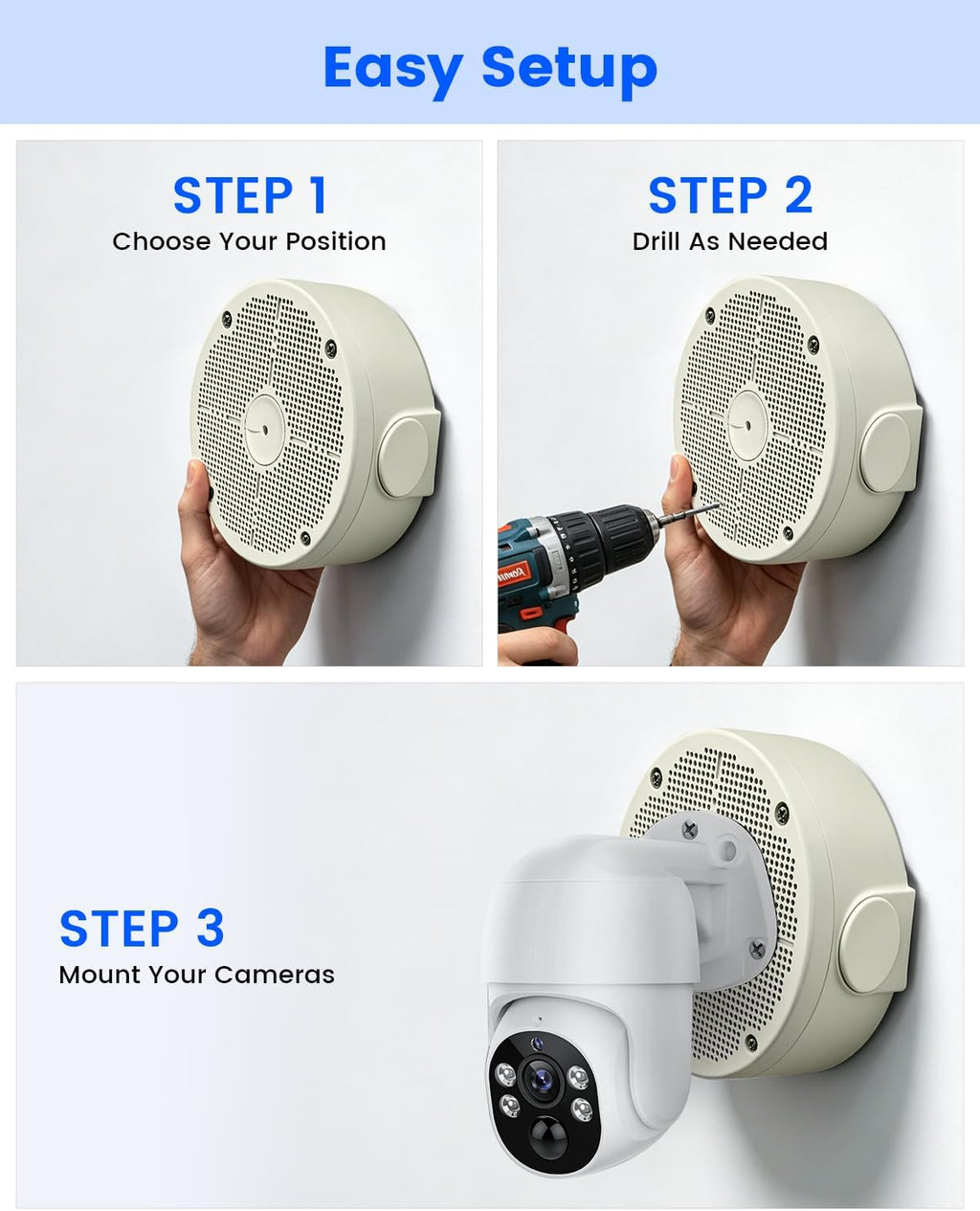 universal security camera junction boxes, hide cable concealment, view 9