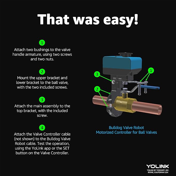 YoLink X3 Version Smart Water Leak Protection Kit: X3 Valve Controller