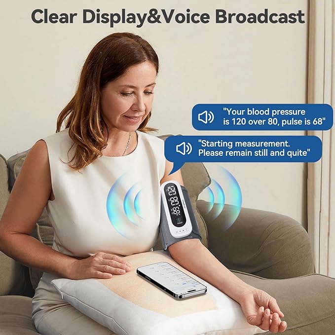 Checkme Rechargeable Blood Pressure Monitor, Automatic Upper Arm BP Machine