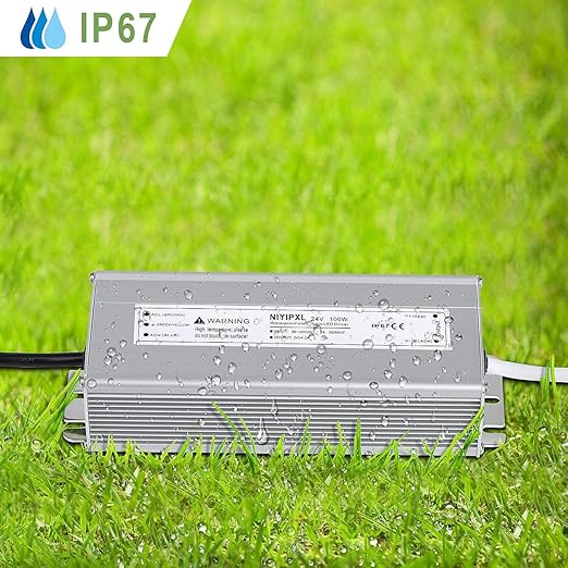 LED Driver 100 Watts 24V DC Low Voltage Transformer， Waterproof IP67 LED Power