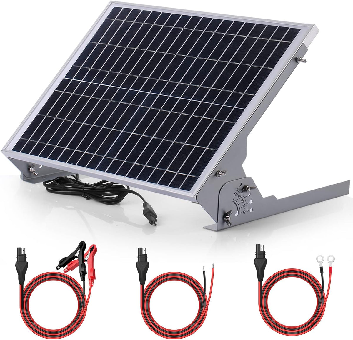 SUNER POWER 20W 12V Solar Battery Charger Maintainer, Built-in Smart MPPT