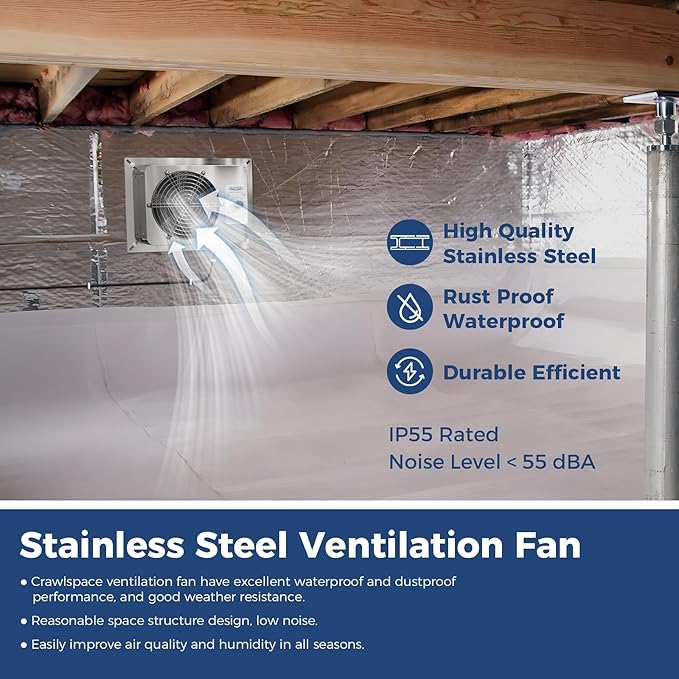 ALORAIR 570CFM Crawlspace Ventilation Fan