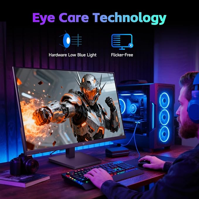 KTC 24 Inch Computer Monitor, FHD 144Hz Office Gaming Monitor, Adaptive-Sync