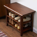 XKZG Shoe Rack Bench Wooden Shoe Storage Bench Entryway Bench, Brown, 23.6"