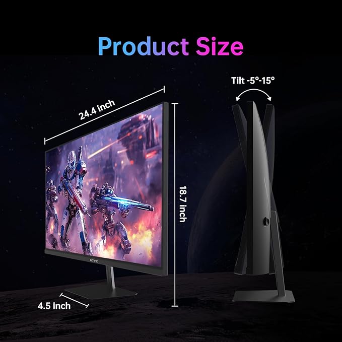 KTC 24 Inch 180Hz/190Hz Gaming Monitor, FHD PC Computer Monitor
