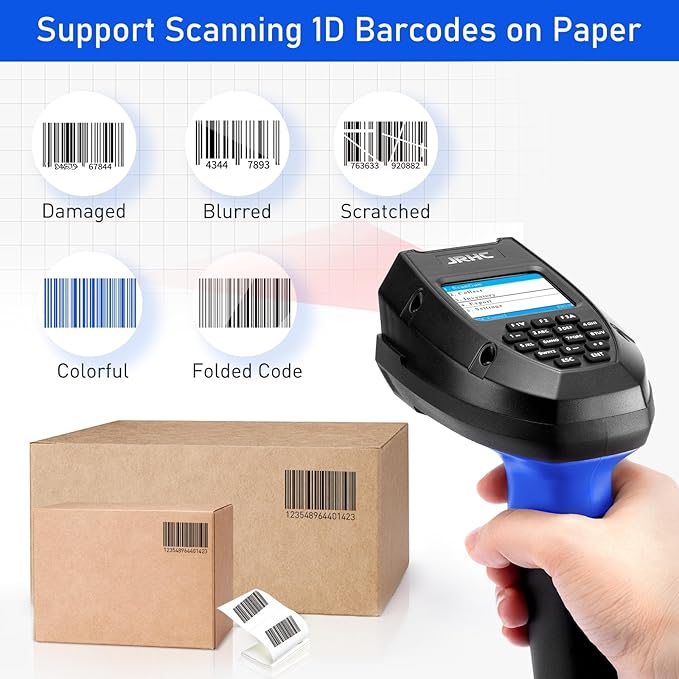 Inventory Scanner Wireless, JRHC 1D Laser Barcode Scanner