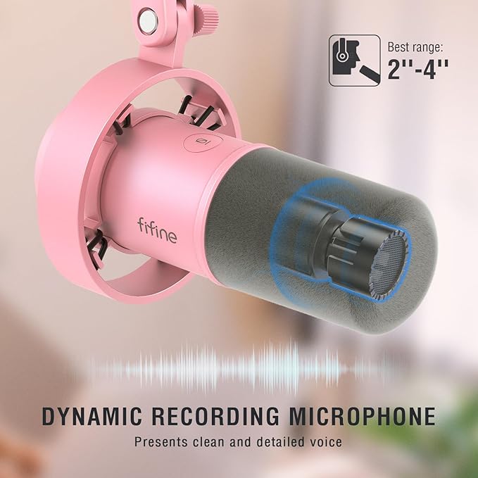 FIFINE XLR/USB Dynamic Microphone, Studio XLR Vocal Podcast Microphone