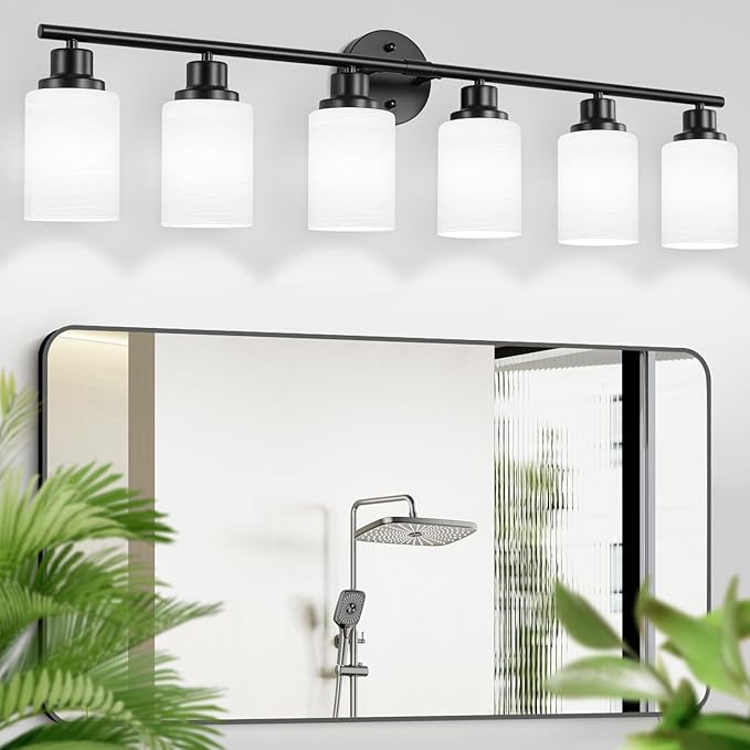 Guliaofo 6-Light Bathroom Light Fixtures, Vanity Lights