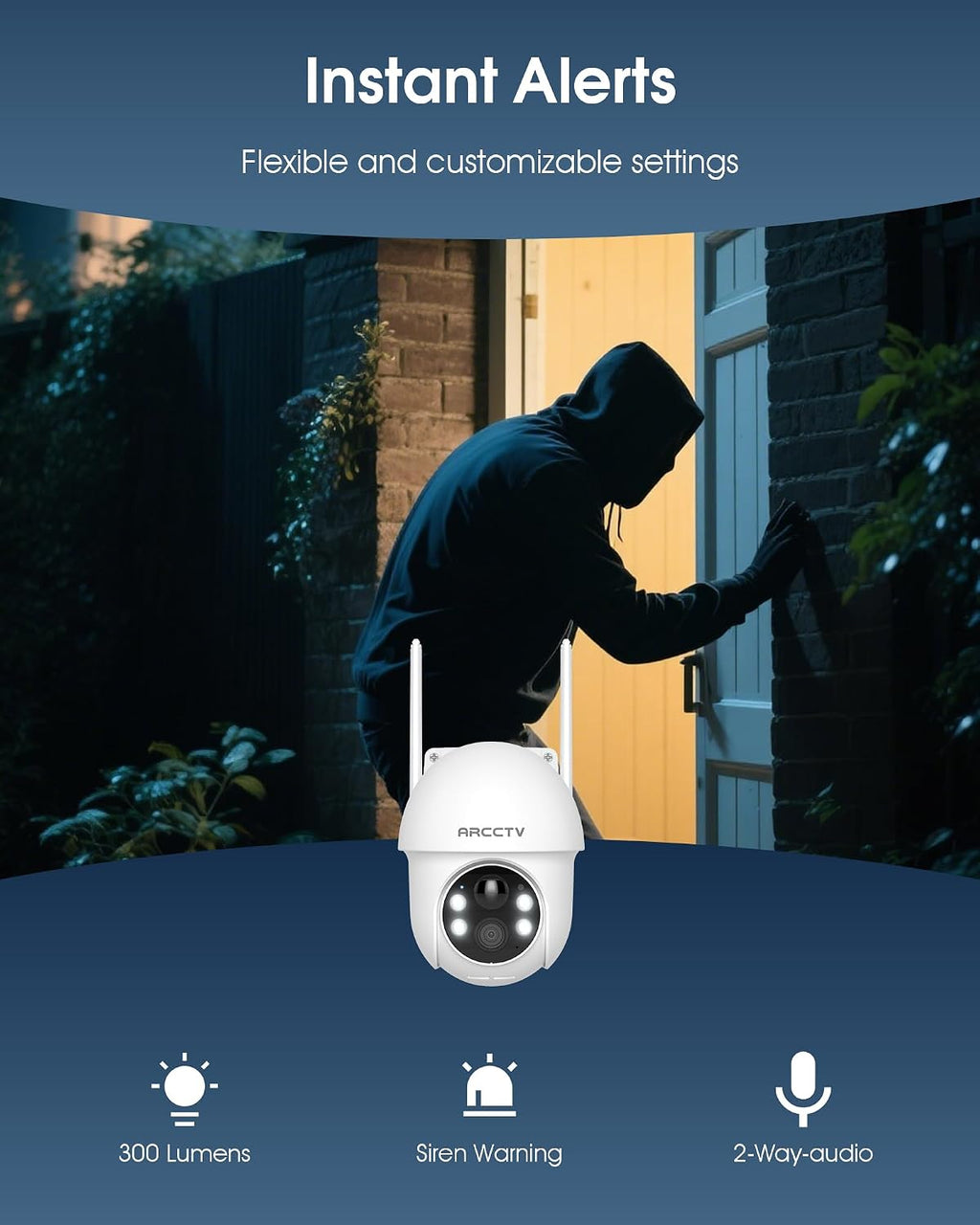 arcctv security cameras outdoor wireless 4mp solar wifi, package contents