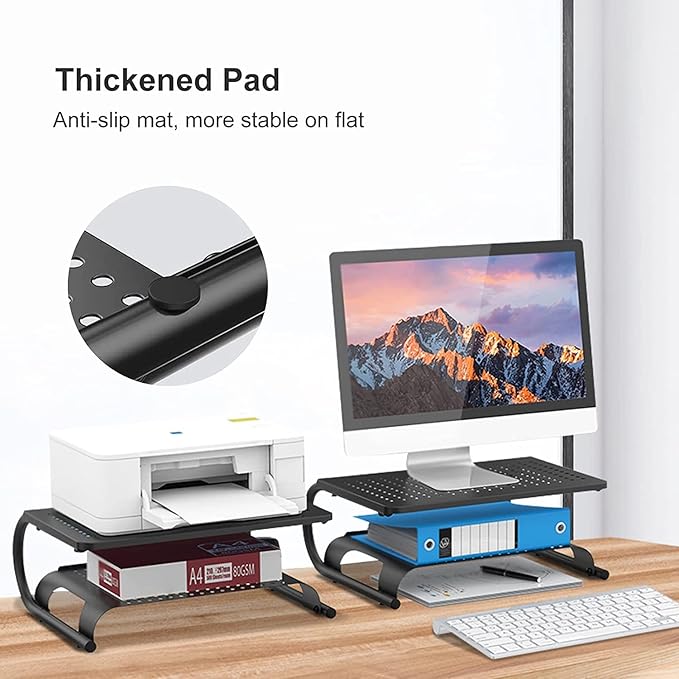 suptek Double-Deck Desk Monitor Stand Riser