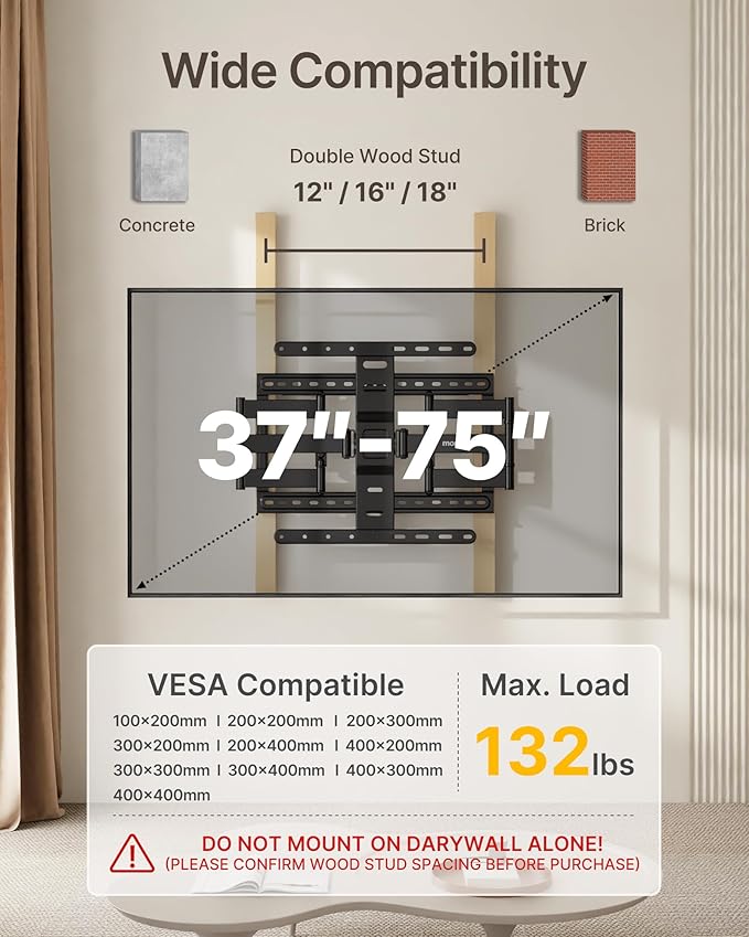 monTEK 1.1" Ultra Slim TV Wall Mount